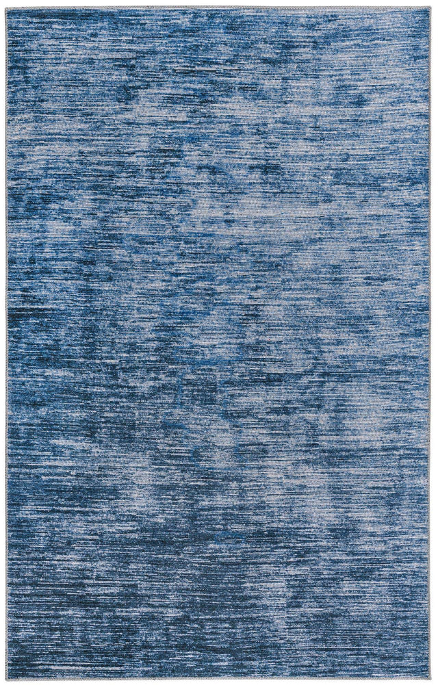 Blue 5' x 8' Asha Rectangle Area Rug 100% Chenille Cotton Easy Clean Indoor Living Dining Bedroom Office Carpet for Sale at Rug Engine