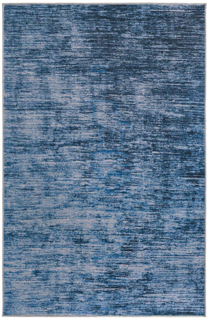 Blue 4' x 6' Asha Rectangle Area Rug 100% Chenille Cotton Easy Clean Indoor Living Dining Bedroom Office Carpet for Sale at Rug Engine