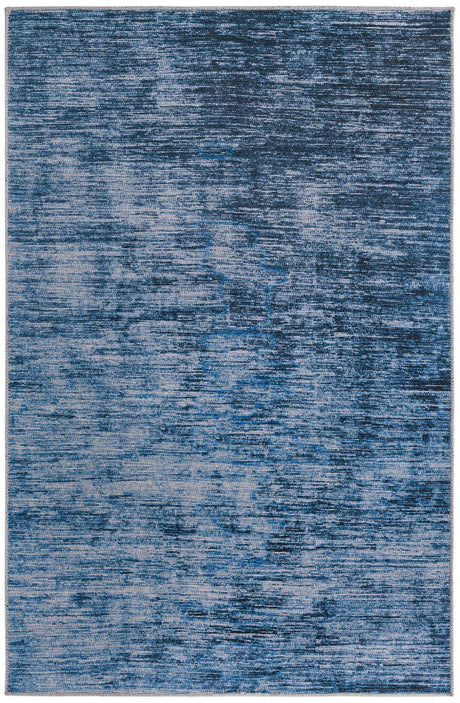 Blue 4' x 6' Asha Rectangle Area Rug 100% Chenille Cotton Easy Clean Indoor Living Dining Bedroom Office Carpet for Sale at Rug Engine