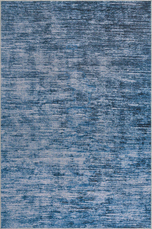 Blue 6' x 9' Asha Rectangle Area Rug 100% Chenille Cotton Easy Clean Indoor Living Dining Bedroom Office Carpet for Sale at Rug Engine