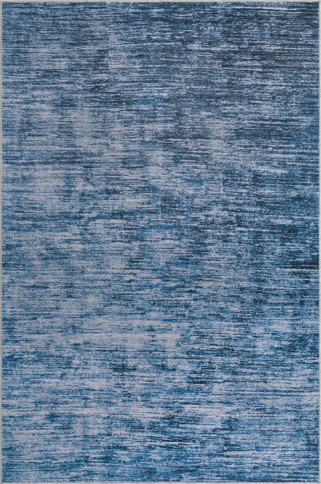 Blue 6' x 9' Asha Rectangle Area Rug 100% Chenille Cotton Easy Clean Indoor Living Dining Bedroom Office Carpet for Sale at Rug Engine