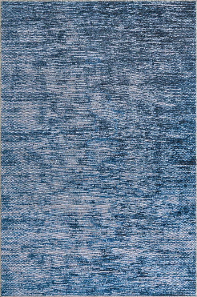 Blue 6' x 9' Asha Rectangle Area Rug 100% Chenille Cotton Easy Clean Indoor Living Dining Bedroom Office Carpet for Sale at Rug Engine