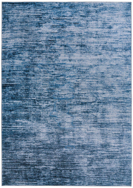 Blue 7' 6 x 10' 6 Asha Rectangle Area Rug 100% Chenille Cotton Easy Clean Indoor Living Dining Bedroom Office Carpet for Sale at Rug Engine
