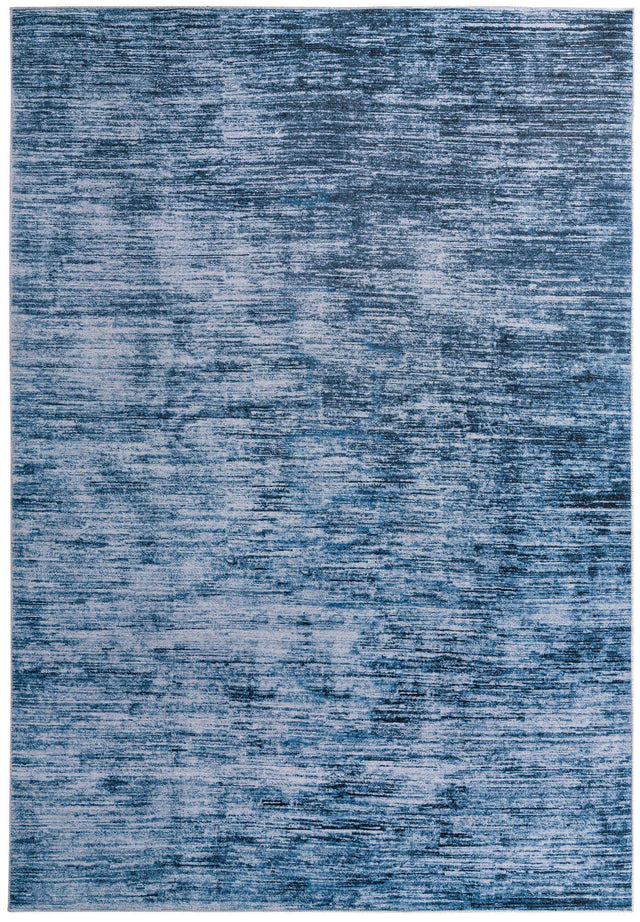 Blue 8' 4 x 12' Asha Rectangle Area Rug 100% Chenille Cotton Easy Clean Indoor Living Dining Bedroom Office Carpet for Sale at Rug Engine