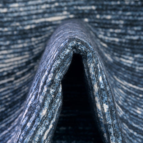 Blue 2' 6 x 12' Asha Runner Area Rug 100% Chenille Cotton Easy Clean Indoor Living Dining Bedroom Office Carpet for Sale at Rug Engine