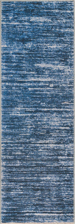 Blue 2' x 6' Asha Runner Area Rug 100% Chenille Cotton Easy Clean Indoor Living Dining Bedroom Office Carpet for Sale at Rug Engine