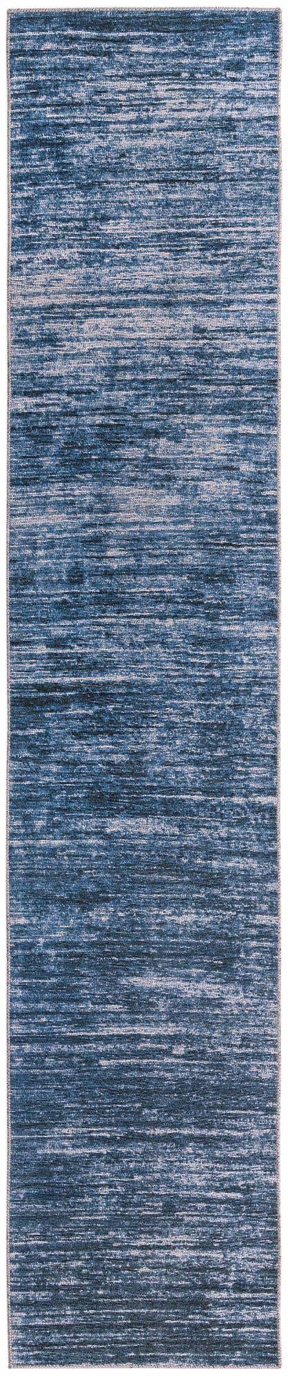 Blue 2' 6 x 12' Asha Runner Area Rug 100% Chenille Cotton Easy Clean Indoor Living Dining Bedroom Office Carpet for Sale at Rug Engine