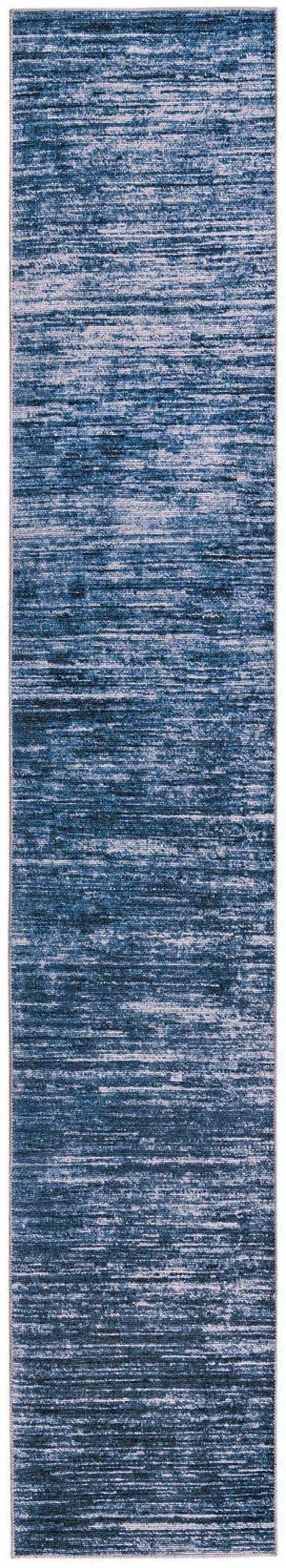Blue 2' 6 x 14' Asha Runner Area Rug 100% Chenille Cotton Easy Clean Indoor Living Dining Bedroom Office Carpet for Sale at Rug Engine