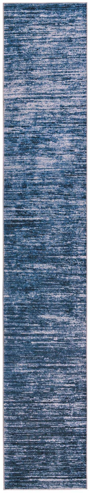 Blue 2' 6 x 14' Asha Runner Area Rug 100% Chenille Cotton Easy Clean Indoor Living Dining Bedroom Office Carpet for Sale at Rug Engine