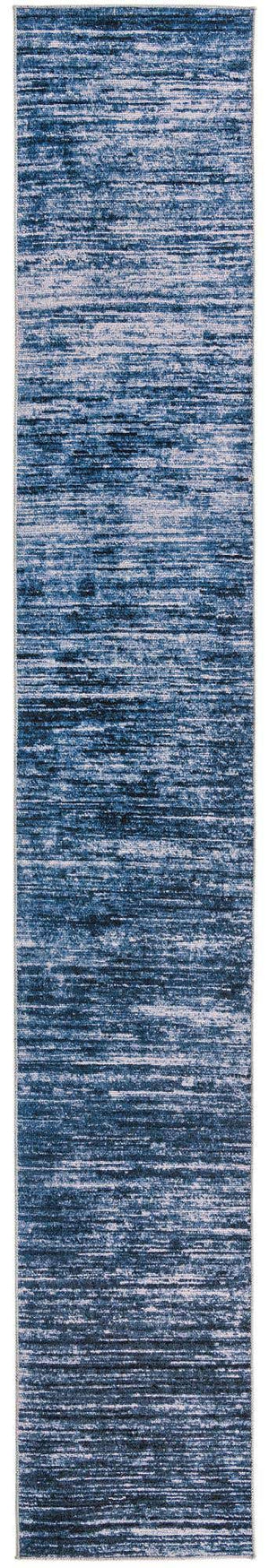 Blue 2' 6 x 16' Asha Runner Area Rug 100% Chenille Cotton Easy Clean Indoor Living Dining Bedroom Office Carpet for Sale at Rug Engine