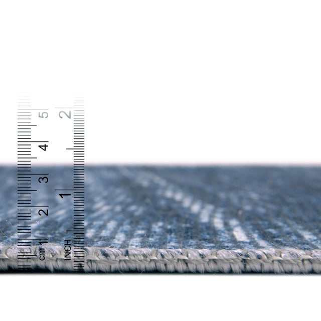 Blue 5' x 5' Asha Round Area Rug 100% Chenille Cotton Easy Clean Indoor Living Dining Bedroom Office Carpet for Sale at Rug Engine