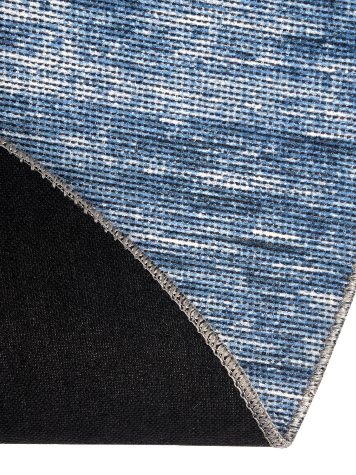 Blue 7' 7 x 7' 7 Asha Round Area Rug 100% Chenille Cotton Easy Clean Indoor Living Dining Bedroom Office Carpet for Sale at Rug Engine