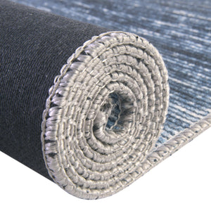 Blue 7' 7 x 7' 7 Asha Round Area Rug 100% Chenille Cotton Easy Clean Indoor Living Dining Bedroom Office Carpet for Sale at Rug Engine