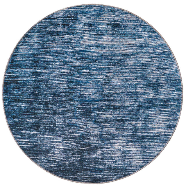 Blue 3' 6 x 3' 6 Asha Round Area Rug 100% Chenille Cotton Easy Clean Indoor Living Dining Bedroom Office Carpet for Sale at Rug Engine