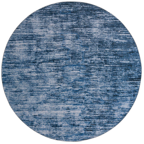 Blue 7' 7 x 7' 7 Asha Round Area Rug 100% Chenille Cotton Easy Clean Indoor Living Dining Bedroom Office Carpet for Sale at Rug Engine
