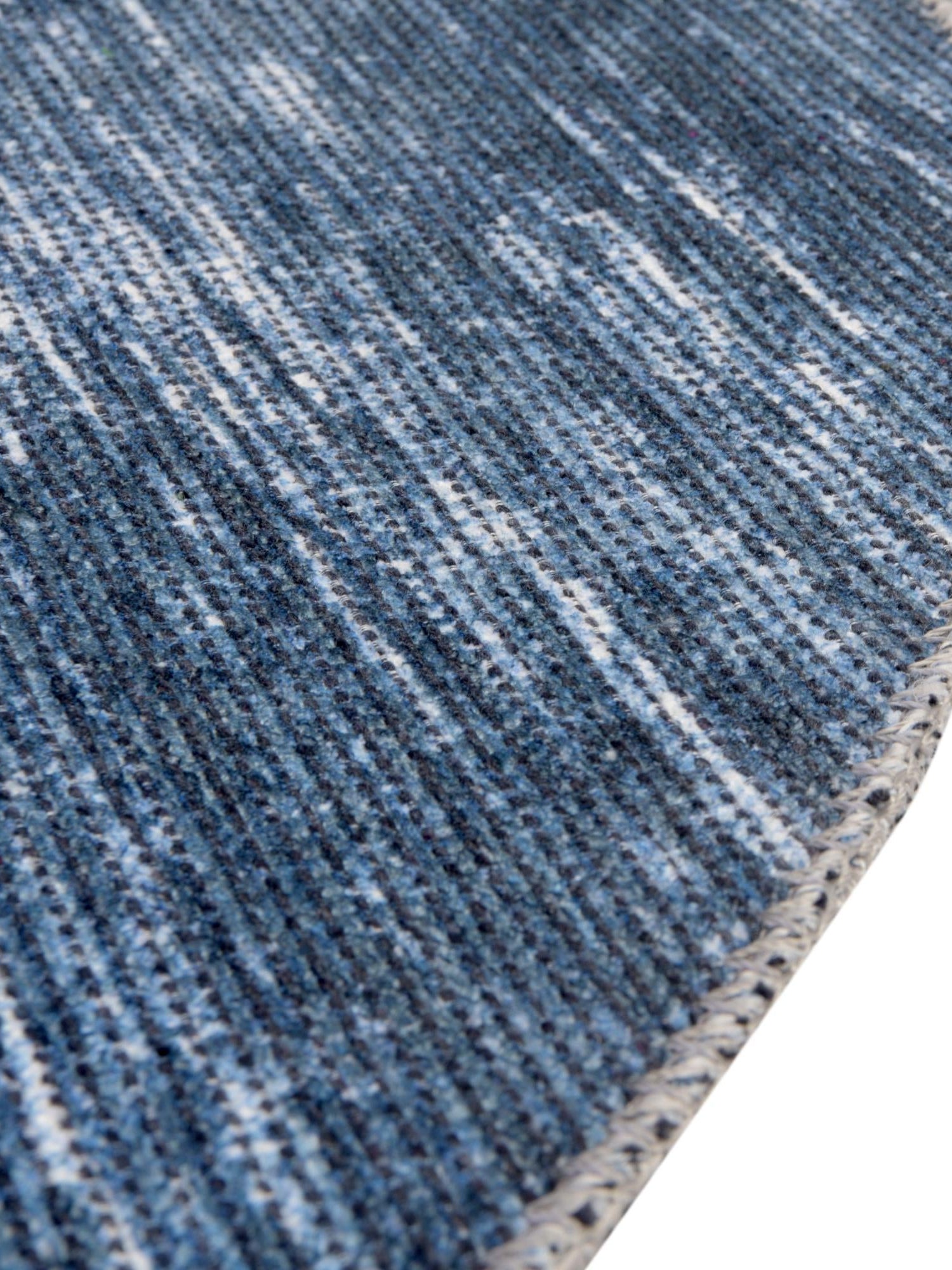 Blue 5' x 8' Asha Oval Area Rug 100% Chenille Cotton Easy Clean Indoor Living Dining Bedroom Office Carpet for Sale at Rug Engine