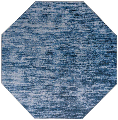 Blue 7' 7 x 7' 7 Asha Octagon Area Rug 100% Chenille Cotton Easy Clean Indoor Living Dining Bedroom Office Carpet for Sale at Rug Engine