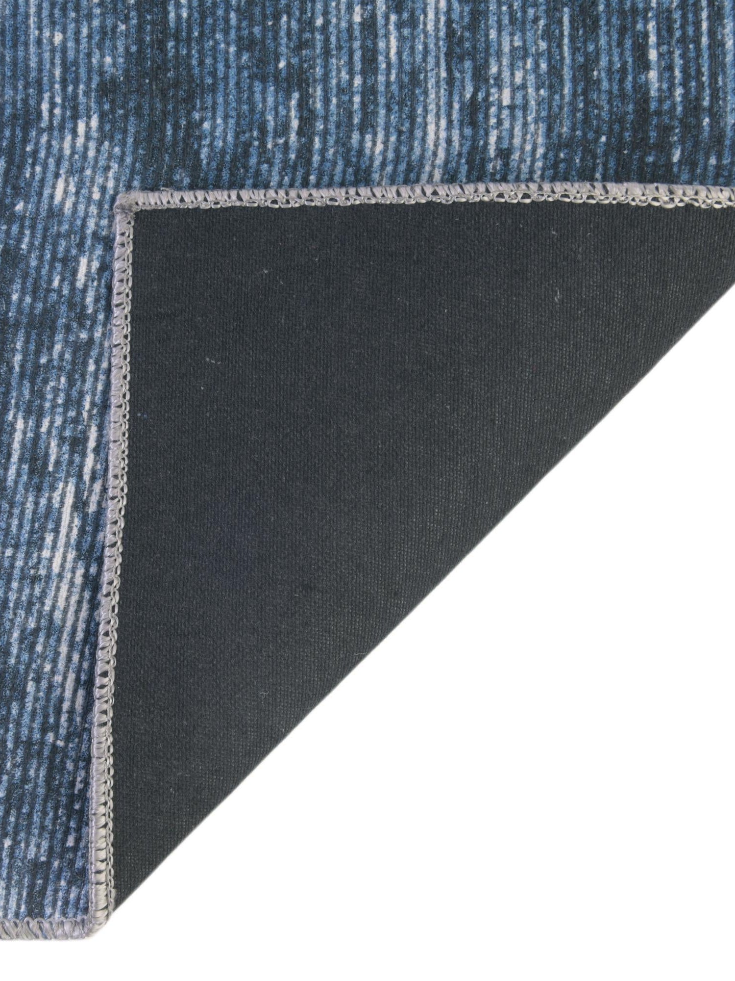 Blue 5' x 5' Asha Square Area Rug 100% Chenille Cotton Easy Clean Indoor Living Dining Bedroom Office Carpet for Sale at Rug Engine