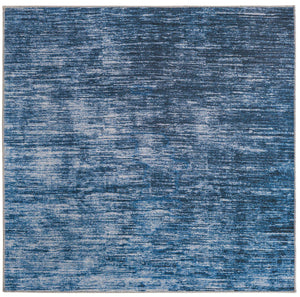 Blue 5' x 5' Asha Square Area Rug 100% Chenille Cotton Easy Clean Indoor Living Dining Bedroom Office Carpet for Sale at Rug Engine