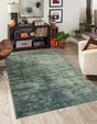 Green 6' x 9' Asha Rectangle Area Rug 100% Chenille Cotton Easy Clean Indoor Living Dining Bedroom Office Carpet for Sale at Rug Engine
