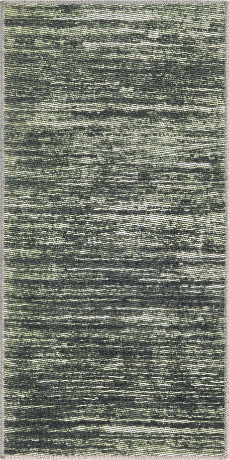 Green 2' x 4' Asha Runner Area Rug 100% Chenille Cotton Easy Clean Indoor Living Dining Bedroom Office Carpet for Sale at Rug Engine