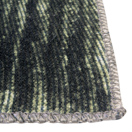 Green 2' x 4' Asha Runner Area Rug 100% Chenille Cotton Easy Clean Indoor Living Dining Bedroom Office Carpet for Sale at Rug Engine