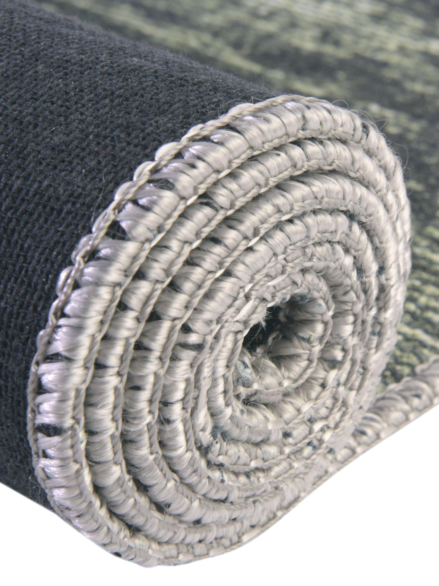 Green 5' x 5' Asha Round Area Rug 100% Chenille Cotton Easy Clean Indoor Living Dining Bedroom Office Carpet for Sale at Rug Engine