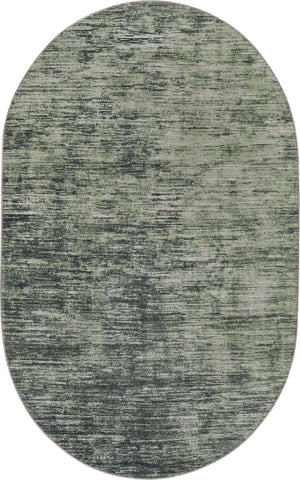 Green 5' x 8' Asha Oval Area Rug 100% Chenille Cotton Easy Clean Indoor Living Dining Bedroom Office Carpet for Sale at Rug Engine
