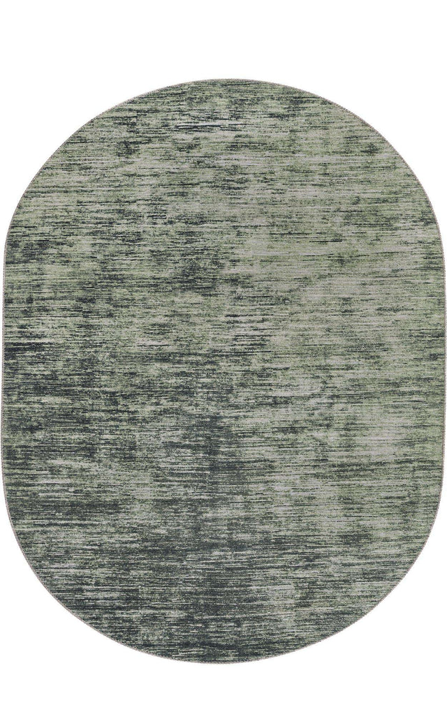 Green 7' 6 x 10' 6 Asha Oval Area Rug 100% Chenille Cotton Easy Clean Indoor Living Dining Bedroom Office Carpet for Sale at Rug Engine