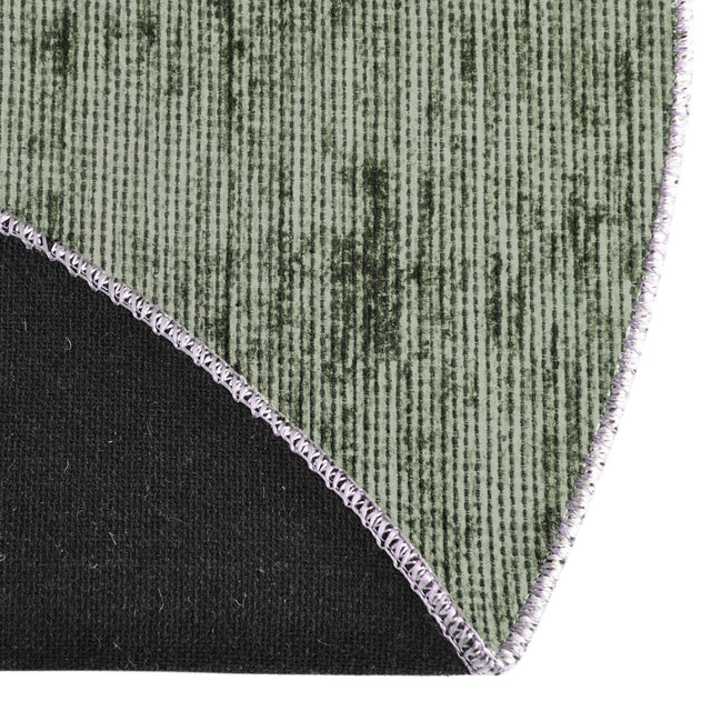 Green 5' x 8' Asha Oval Area Rug 100% Chenille Cotton Easy Clean Indoor Living Dining Bedroom Office Carpet for Sale at Rug Engine