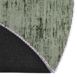 Green 3' 6 x 5' 6 Asha Oval Area Rug 100% Chenille Cotton Easy Clean Indoor Living Dining Bedroom Office Carpet for Sale at Rug Engine