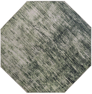 Green 7' 7 x 7' 7 Asha Octagon Area Rug 100% Chenille Cotton Easy Clean Indoor Living Dining Bedroom Office Carpet for Sale at Rug Engine