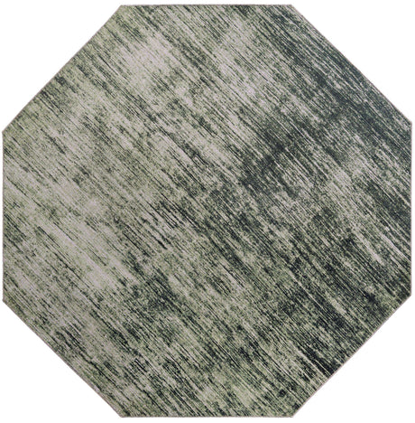 Green 7' 7 x 7' 7 Asha Octagon Area Rug 100% Chenille Cotton Easy Clean Indoor Living Dining Bedroom Office Carpet for Sale at Rug Engine