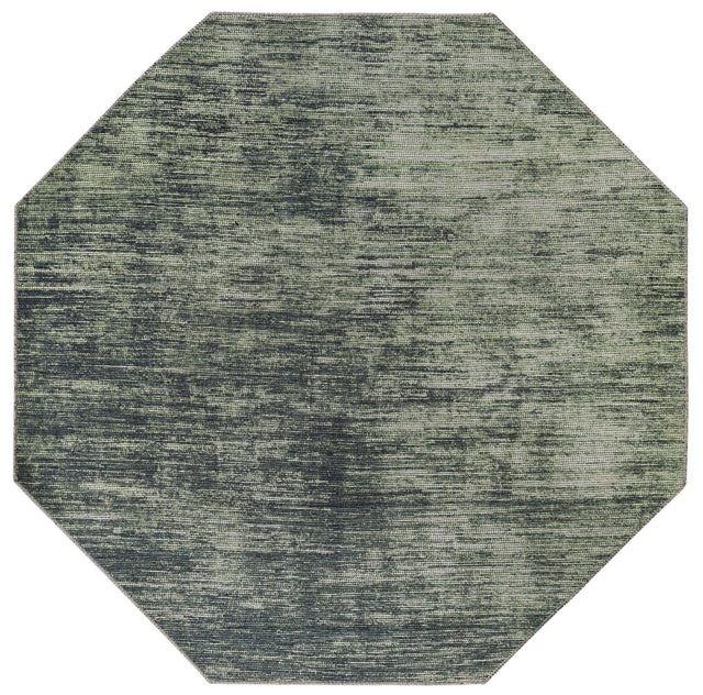 Green 5' x 5' Asha Octagon Area Rug 100% Chenille Cotton Easy Clean Indoor Living Dining Bedroom Office Carpet for Sale at Rug Engine