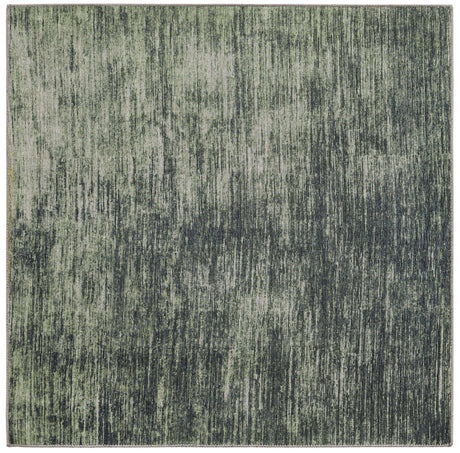 Green 5' x 5' Asha Square Area Rug 100% Chenille Cotton Easy Clean Indoor Living Dining Bedroom Office Carpet for Sale at Rug Engine