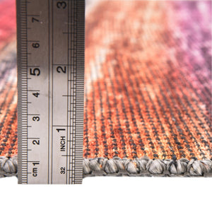 Multicolor 2' 6 x 12' Asha Runner Area Rug 100% Chenille Cotton Easy Clean Indoor Living Dining Bedroom Office Carpet for Sale at Rug Engine