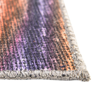 Multicolor 2' 6 x 14' Asha Runner Area Rug 100% Chenille Cotton Easy Clean Indoor Living Dining Bedroom Office Carpet for Sale at Rug Engine