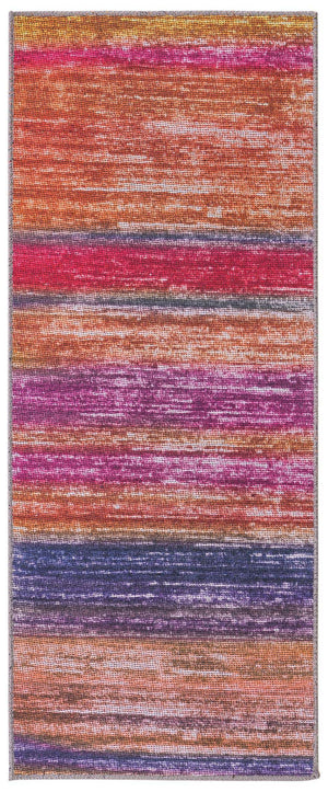 Multicolor 2' x 5' Asha Runner Area Rug 100% Chenille Cotton Easy Clean Indoor Living Dining Bedroom Office Carpet for Sale at Rug Engine