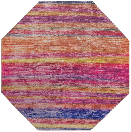 Multicolor 7' 7 x 7' 7 Asha Octagon Area Rug 100% Chenille Cotton Easy Clean Indoor Living Dining Bedroom Office Carpet for Sale at Rug Engine