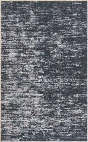 Black 3' 6 x 5' 6 Asha Rectangle Area Rug 100% Chenille Cotton Easy Clean Indoor Living Dining Bedroom Office Carpet for Sale at Rug Engine