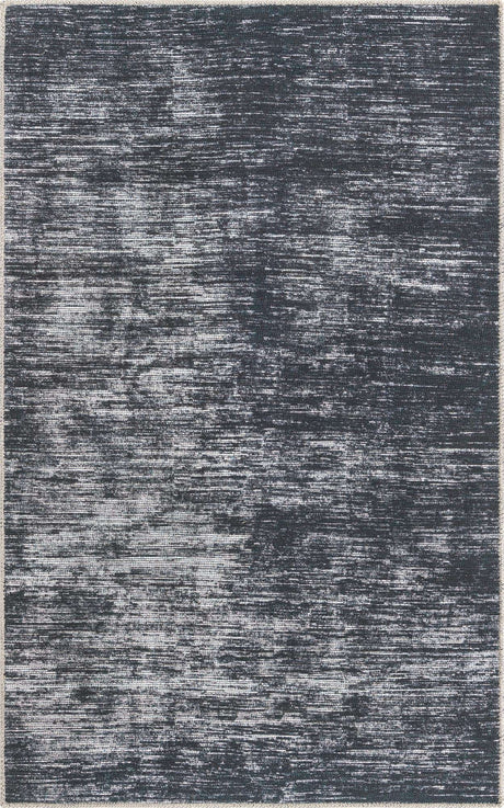 Black 3' 6 x 5' 6 Asha Rectangle Area Rug 100% Chenille Cotton Easy Clean Indoor Living Dining Bedroom Office Carpet for Sale at Rug Engine