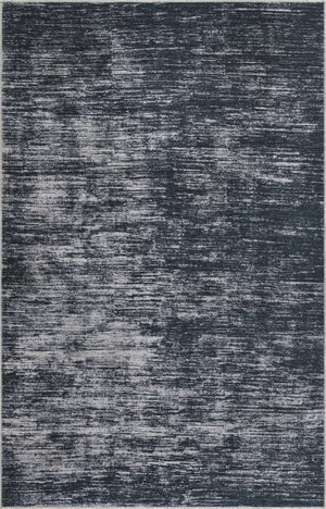 Black 5' x 8' Asha Rectangle Area Rug 100% Chenille Cotton Easy Clean Indoor Living Dining Bedroom Office Carpet for Sale at Rug Engine