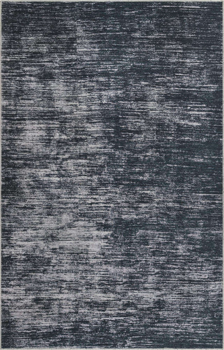 Black 5' x 8' Asha Rectangle Area Rug 100% Chenille Cotton Easy Clean Indoor Living Dining Bedroom Office Carpet for Sale at Rug Engine