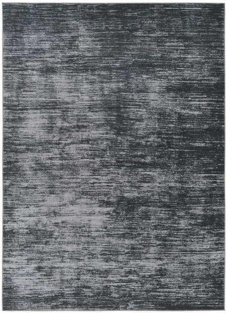 Black 7' 6 x 10' 6 Asha Rectangle Area Rug 100% Chenille Cotton Easy Clean Indoor Living Dining Bedroom Office Carpet for Sale at Rug Engine