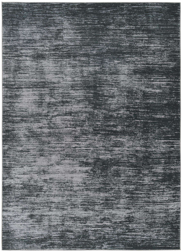 Black 7' 6 x 10' 6 Asha Rectangle Area Rug 100% Chenille Cotton Easy Clean Indoor Living Dining Bedroom Office Carpet for Sale at Rug Engine
