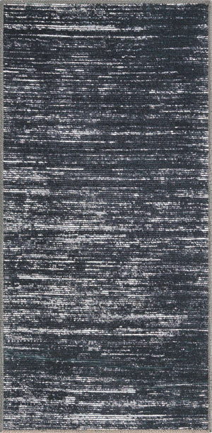 Black 2' x 4' Asha Runner Area Rug 100% Chenille Cotton Easy Clean Indoor Living Dining Bedroom Office Carpet for Sale at Rug Engine