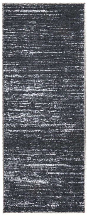 Black 2' x 5' Asha Runner Area Rug 100% Chenille Cotton Easy Clean Indoor Living Dining Bedroom Office Carpet for Sale at Rug Engine