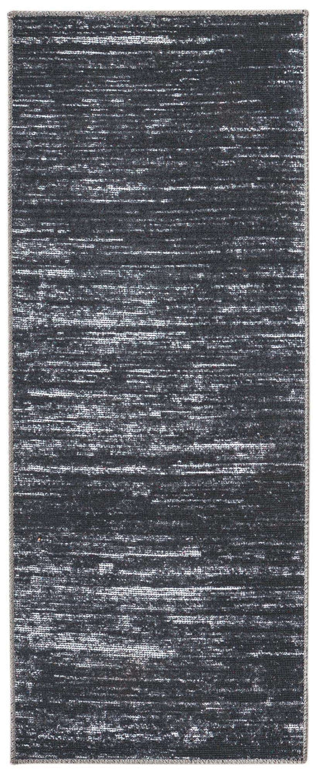 Black 2' x 5' Asha Runner Area Rug 100% Chenille Cotton Easy Clean Indoor Living Dining Bedroom Office Carpet for Sale at Rug Engine