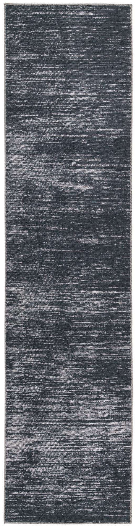 Black 2' 6 x 10' Asha Runner Area Rug 100% Chenille Cotton Easy Clean Indoor Living Dining Bedroom Office Carpet for Sale at Rug Engine