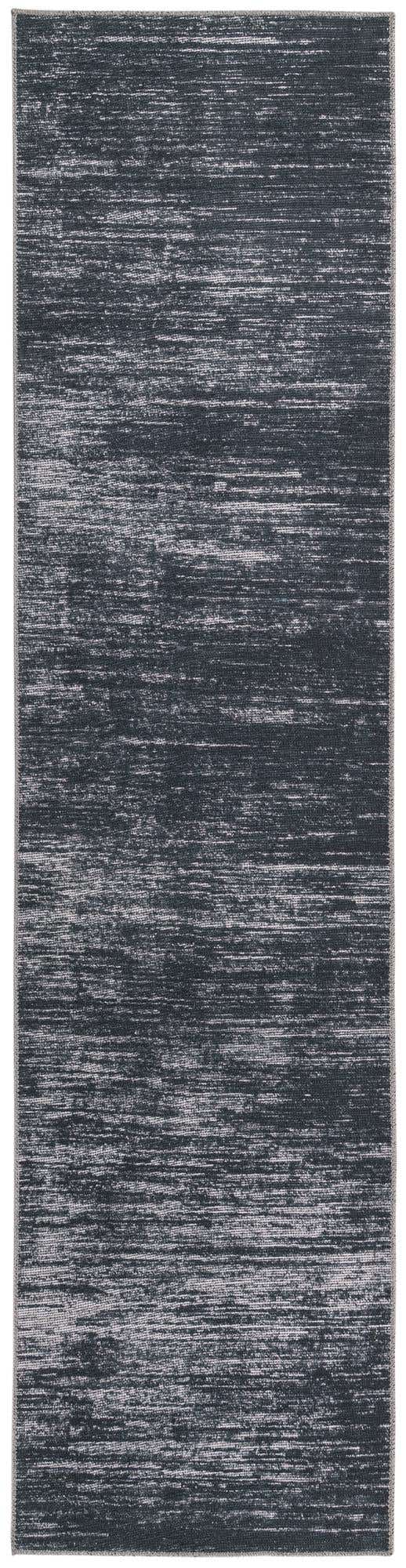 Black 2' 6 x 10' Asha Runner Area Rug 100% Chenille Cotton Easy Clean Indoor Living Dining Bedroom Office Carpet for Sale at Rug Engine